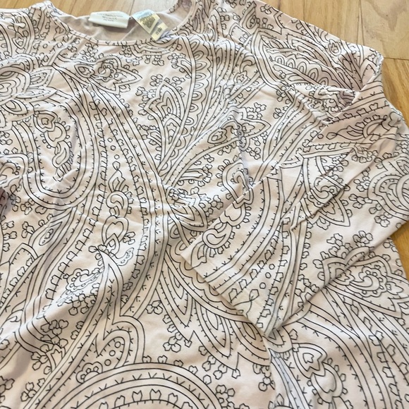 Liz Claiborne Petite White Geometric Design Tee - Picture 7 of 11